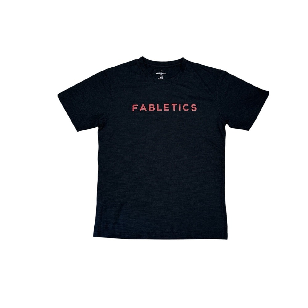 Fabletics The Front Row Graphic Logo T-Shirt Men's Size M 85%Polyester15%Cotton